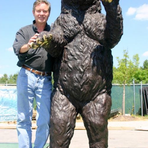 Bronze Standing Kodiak Grizzly Bear Sculpture