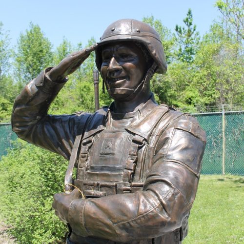 Bronze Saluting Soldier 98262
