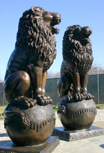 Bronze Royal Palace Lion Pair Large
