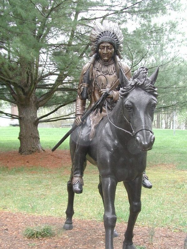 Indian Chief Riding a Horse