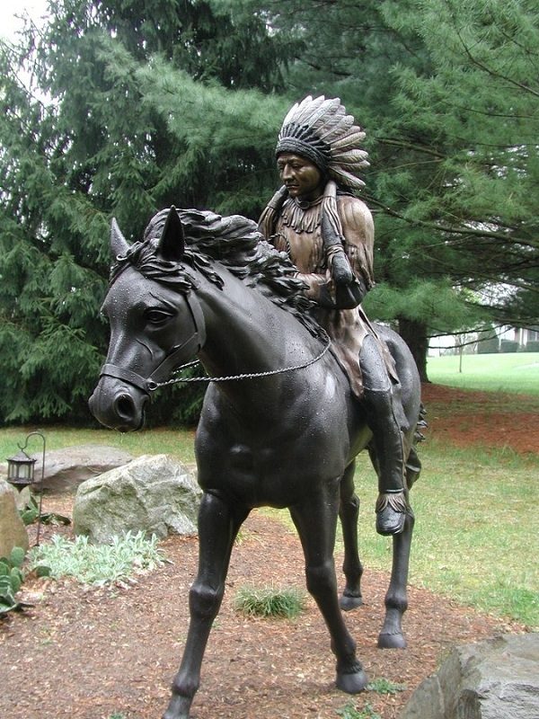 Indian Chief Riding a Horse