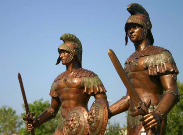 Bronze Roman Trojan Spartan Soldiers