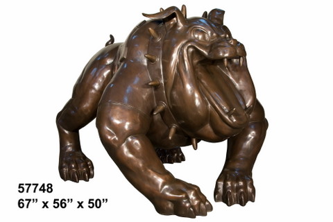 Large Spike Bull Dog Mascot