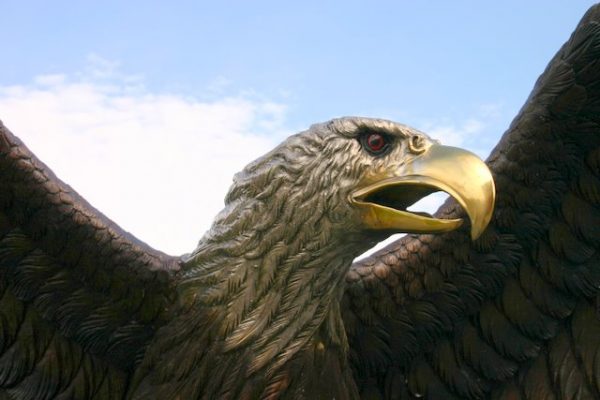 Giant Eagle Monumental Bronze Mascot Hawk Osprey Falcon